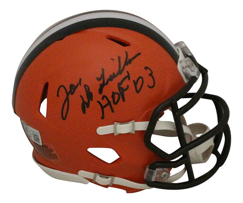 Joe Delamielleure Signed Cleveland Browns Speed Mini Helmet HOF BAS 32810