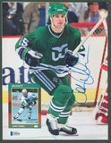 Whalers John Cullen Authentic Signed Beckett Magazine Autographed BAS #Z99328