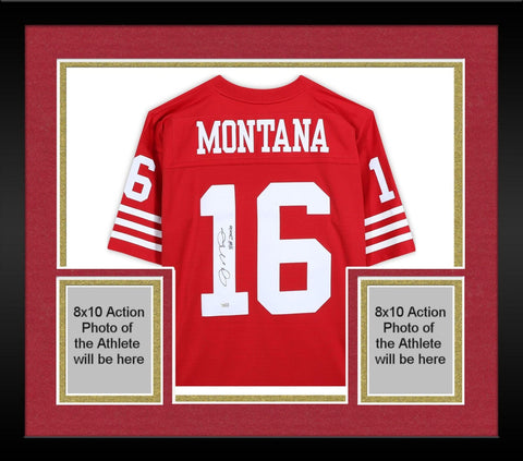 FRMD Joe Montana 49ers Signed Mitchell & Ness 1990 Throwbackk Jersey "HOF 2000"