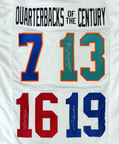 QB's Of The Century Autographed Jersey Unitas, Marino & Montana Beckett AA00353