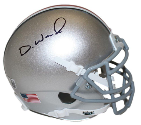 Denzel Ward Autographed Ohio State Buckeyes Schutt Mini Helmet Beckett 29474