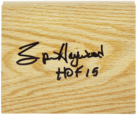 Spencer Haywood Signed 5x6 Floor Piece w/HOF'15 - (SCHWARTZ SPORTS COA)