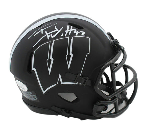 TJ Watt Signed Wisconsin Badgers Speed Eclipse NCAA Mini Helmet