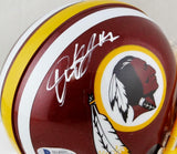 Dwayne Haskins Autographed Washington Team Mini Helmet- Beckett Auth *Silver