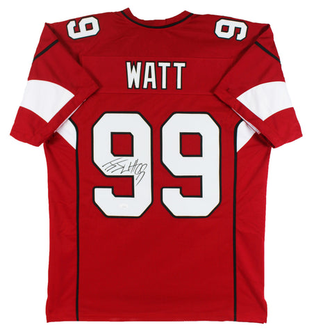 J.J. Watt Authentic Signed Red Pro Style Jersey Autographed JSA Witnessed