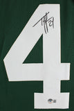 Ty Law Signed New York Jets Green Jersey (Beckett COA) 3xSuper Bowl Champion