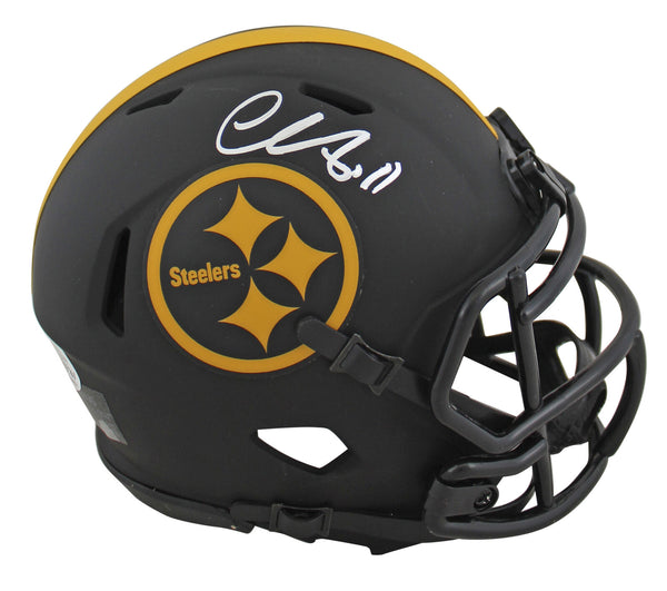 Steelers Chase Claypool Authentic Signed Eclipse Speed Mini Helmet BAS Witnessed