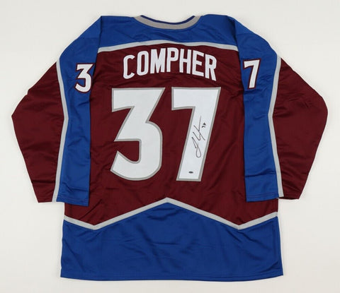 J T Compher Signed Avalanche Jersey (OKAuthentics) 2021-22 Stanley Cup Champion