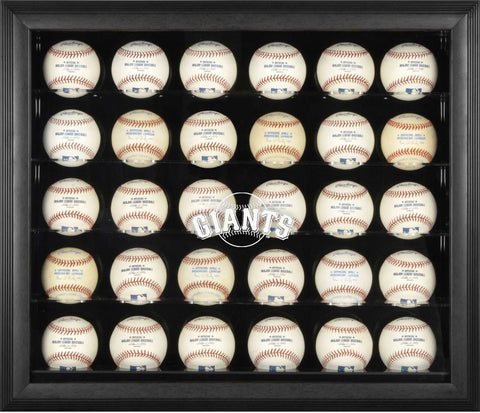 Giants Logo Black Framed 30-Ball Display Case - Fanatics