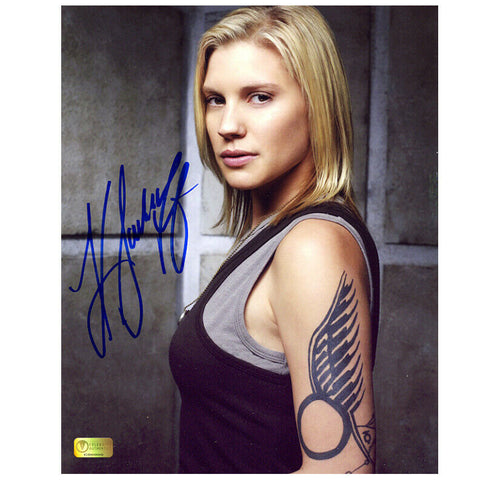 Katee Sackhoff Autographed Battlestar Galactica Starbuck Tattoo 8x10 Photo