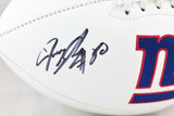 Jeremy Shockey Autographed New York Giants Logo Football - JSA W Auth *Black