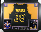 DWIGHT HOWARD (Lakers black SKYLINE) Signed Autographed Framed Jersey JSA