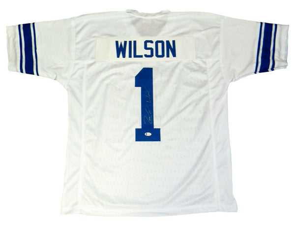 ZACH WILSON SIGNED AUTOGRAPHED BYU COUGARS #1 WHITE JERSEY BECKETT