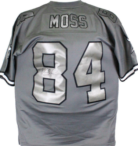 Randy Moss Signed Vikings Mitchell&Ness Player Metal Legacy Jersey-BAW Hologram
