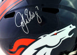 John Elway Autographed Denver Broncos F/S Speed Helmet - Beckett W Holo *Silver