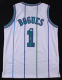 Tyrone "Muggsy" Bogues Signed Charlotte Hornets Jersey (JSA COA) 1st Rd Pk 1987