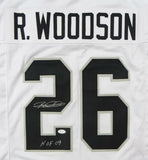 Rod Woodson Autographed White Pro Style Jersey w/ HOF- JSA Witness Auth *2