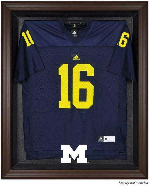 Wolverines Brown Framed Logo Jersey Display Case - Fanatics Authentic
