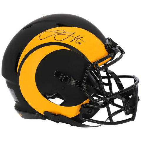 JARED GOFF Autographed LA Rams Speed Eclipse Authentic Helmet FANATICS