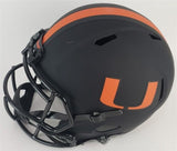 Gregory Rousseau Signed Miami Hurricanes Black Speed Full Sized Helmet (JSA COA)