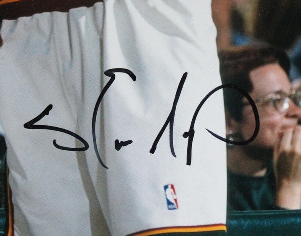 Seattle Supersonics Gary Payton Autographed White Jersey Beckett BAS QR