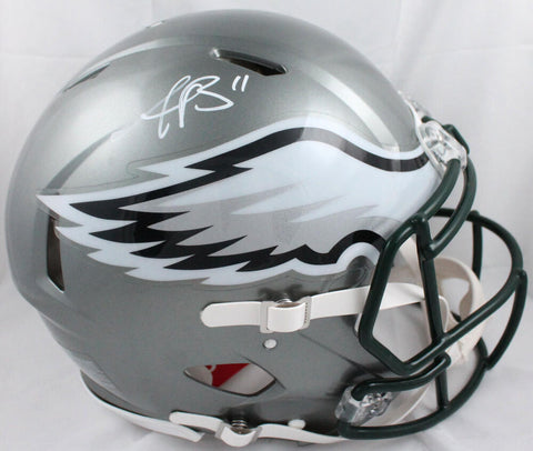 AJ Brown Signed Philadelphia Eagles F/S Flash Speed Authentic Helmet-BAW Holo