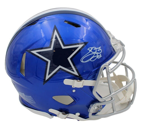 Emmitt Smith Signed Dallas Cowboys Speed Authentic Flash NFL Helmet