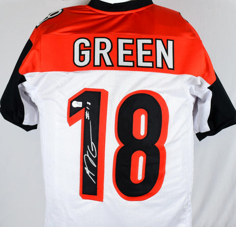 AJ Green Autographed White Pro Style Jersey-Beckett W Hologram *Silver *1