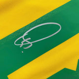 Framed Autographed/Signed Vini Vinicius #18 33x42 Brazil Yellow Jersey BAS COA
