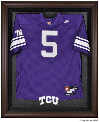 TCU Horned Frogs Brown Framed Logo Jersey Display Case Authentic