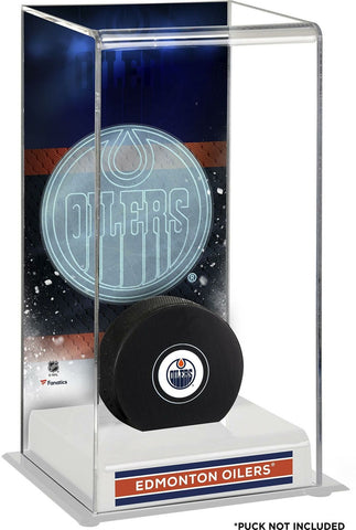 Edmonton Oilers Deluxe Tall Hockey Puck Case - Fanatics