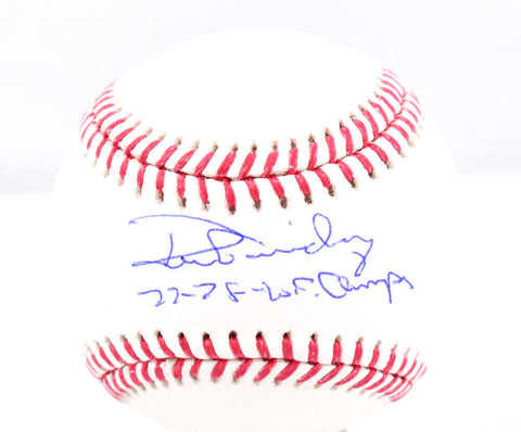 Ron Guidry Autographed Rawlings OML Baseball w/77.78 WS Champs - Beckett W Holo