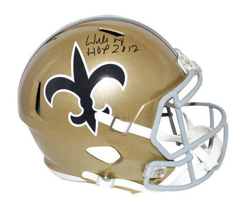 Willie Roaf Signed New Orleans Saints F/S 1976-99 Speed Helmet HOF BAS 33346