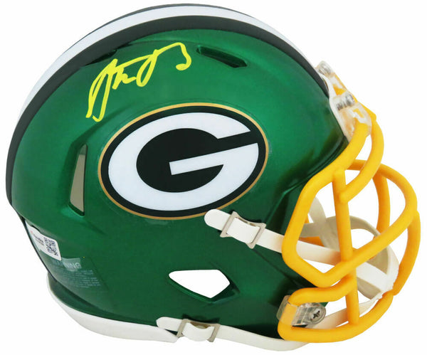 Aaron Rodgers Signed Green Bay Packers FLASH Riddell Speed Mini Helmet -Fanatics