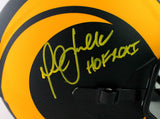 Marshall Faulk Signed LA Rams F/S Eclipse Speed Helmet w/HOF - Beckett W Auth