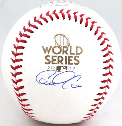 Carlos Correa Autographed 2017 World Series Rawlings OML Baseball- JSA W Auth