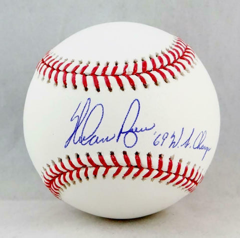 Nolan Ryan Autographed Rawlings OML Baseball W/ 69 WS Champs - AIV Hologram