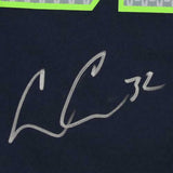 Framed Chris Carson Seattle Seahawks Autographed Navy Nike Game Jersey