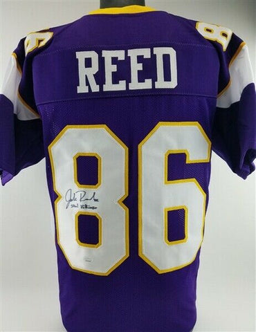 Jake Reed Signed Minnesota Vikings Jersey (JSA COA) All Pro Tight End 1991-1999