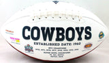 Roger Staubach Autographed Dallas Cowboys Logo Football w/HOF-Beckett W Hologram