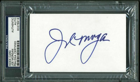 Reds Joe Morgan Authentic Signed 3X5 Index Card Autographed PSA/DNA Slabbed