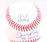 David Cone Autographed Rawlings OML Baseball w/ 3 Stats - Beckett W Hologram