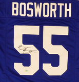 SEAHAWKS BRIAN BOSWORTH AUTOGRAPHED SIGNED FRAMED BLUE JERSEY MCS HOLO 174301