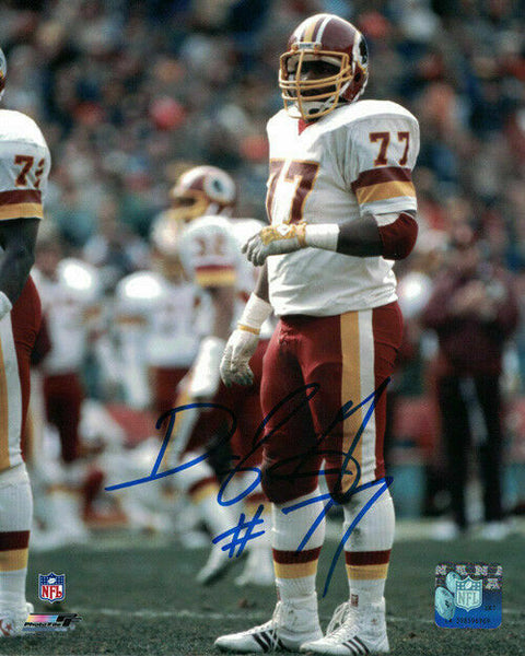 Darryl Grant Autographed Washington Redskins 8x10 Photo White Jersey 15133 PF
