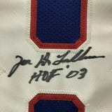Autographed/Signed JOE DELAMIELLEURE HOF 03 Buffalo Blue Football Jersey JSA COA