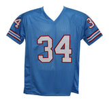 Earl Campbell Autographed/Signed Pro Style Blue XL Jersey HOF Beckett 35503