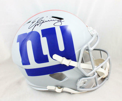 Eli Manning Signed New York Giants F/S AMP Speed Helmet - Fanatics Auth *Black