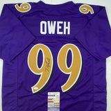 Autographed/Signed ODAFE OWEH Baltimore Color Rush Football Jersey JSA COA Auto