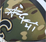 Alvin Kamara New Orleans Saints Signed Camo Alternate Mini Helmet