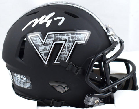 Michael Vick Signed Virginia Tech Black Speed Mini Helmet - Beckett W Hologram